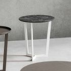 Coffee Table with Round Top in Laminated HPL Made in Italy - Mina Viadurini