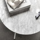 Coffee Table with Round Marble Top Made in Italy - Makino Viadurini