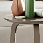 Living Room Coffee Table with Round Lacquered MDF Top Made in Italy, Precious - Tobiko Viadurini