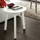 Living Room Coffee Table with Round Lacquered MDF Top Made in Italy, Precious - Tobiko Viadurini