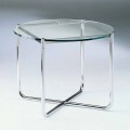 Coffee Table with Round Glass Top Made in Italy - Costanza
