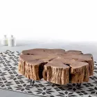 Homemotion Coffee Table with Shaped Top in Acacia Wood - Nabucco Viadurini