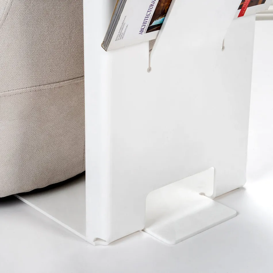 Coffee Table with Plexiglass Magazine Rack Made in Italy - Belle Viadurini