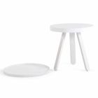 Design Coffee Table with Round Top and Solid Wood Legs - Salerno Viadurini