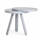 Design Coffee Table with Round Top and Solid Wood Legs - Salerno Viadurini