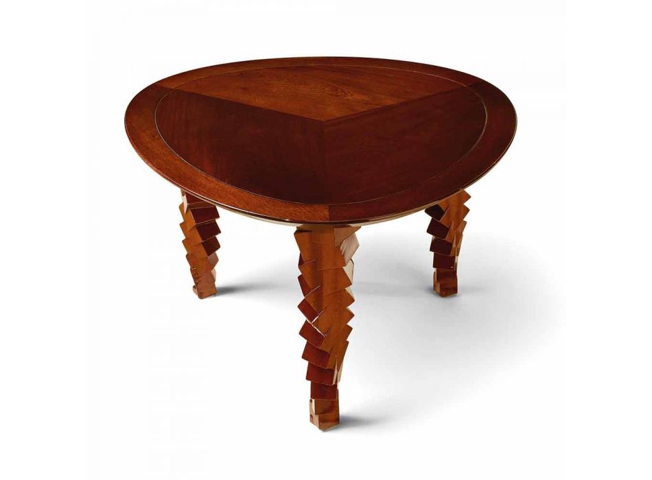 Modern design wooden coffee table, made in Italy, Loris Viadurini