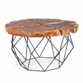 Homemotion Design Coffee Table with Teak Top - Grillo