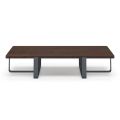 Luxury Coffee Table in Colored Metal and Wood Top - Anacleto