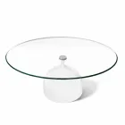 Coffee Table in Extra-clear Crystal and Metal Made in Italy - Livigno Viadurini