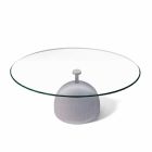 Coffee Table in Extra-clear Crystal and Metal Made in Italy - Livigno Viadurini
