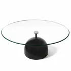 Coffee Table in Extra-clear Crystal and Metal Made in Italy - Livigno Viadurini