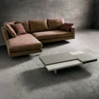 Fenix Coffee Table with Transparent Feet Made in Italy - Justin Viadurini