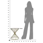 Gilded Iron Coffee Table with Mirror Top - Apricot Viadurini