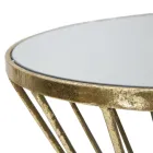 Gilded Iron Coffee Table with Mirror Top - Apricot Viadurini