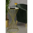 Gilded Iron Coffee Table with Mirror Top - Apricot Viadurini