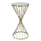 Gilded Iron Coffee Table with Mirror Top - Apricot Viadurini