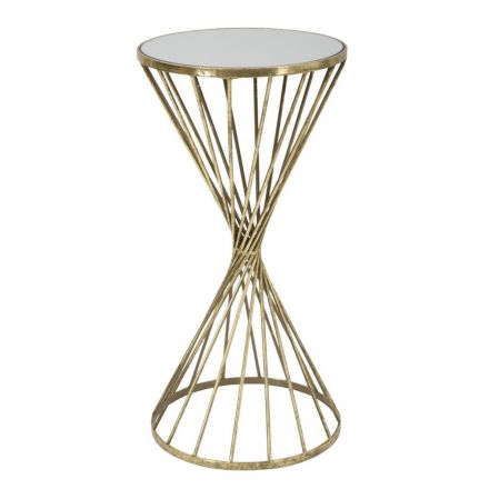 Gilded Iron Coffee Table with Mirror Top - Apricot Viadurini