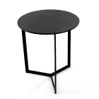 Stoneware Coffee Table with Steel Base Made in Italy - Aspira Viadurini