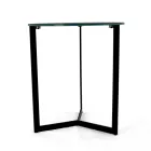 Stoneware Coffee Table with Steel Base Made in Italy - Aspira Viadurini