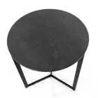 Stoneware Coffee Table with Steel Base Made in Italy - Aspira Viadurini