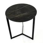 Stoneware Coffee Table with Steel Base Made in Italy - Aspira Viadurini