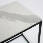 Stoneware Coffee Table and Steel Base Made in Italy - Birba Viadurini