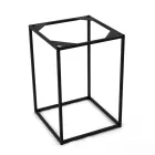 Stoneware Coffee Table and Steel Base Made in Italy - Birba Viadurini