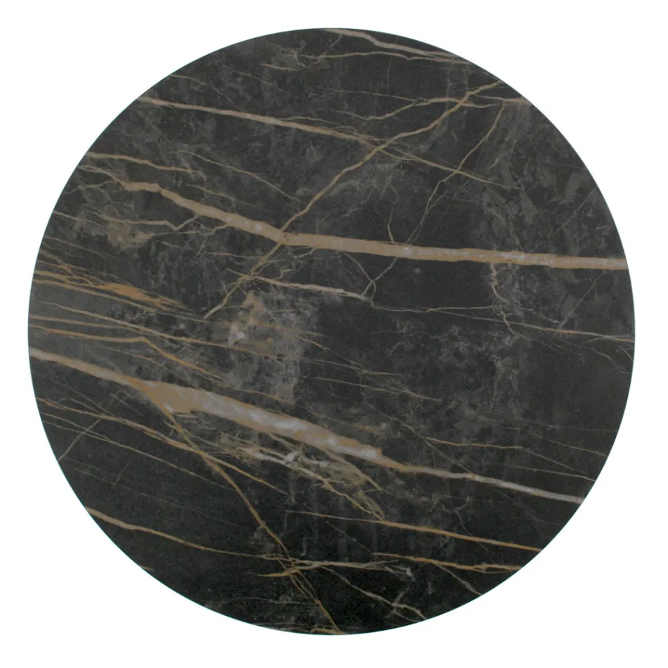 Coffee Table in Porcelain Grès and Round Base Made in Italy - Tullia Viadurini