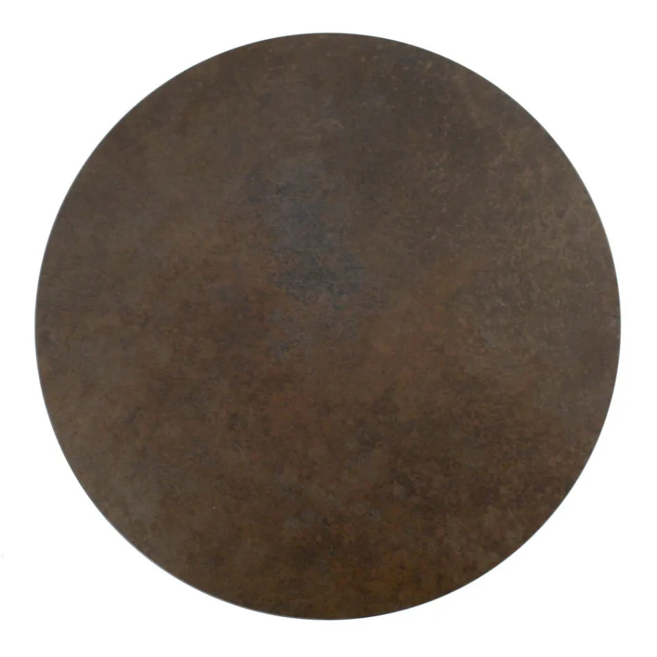 Coffee Table in Porcelain Grès and Round Base Made in Italy - Tullia Viadurini