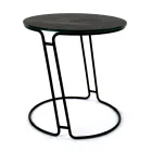 Coffee Table in Porcelain Grès and Round Base Made in Italy - Tullia Viadurini