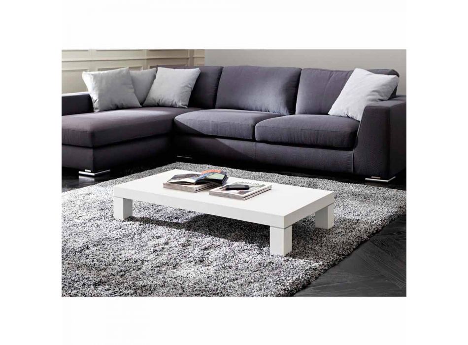 Hpl Coffee Table with Metal Legs Made in Italy - Nebbiolo Viadurini