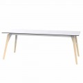 Coffee Table in White or Black Laminate in 2 Sizes - Faz Wood by Vondom