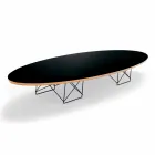 Coffee Table in Black Laminate and Lacquered Steel Made in Italy - Persefone Viadurini