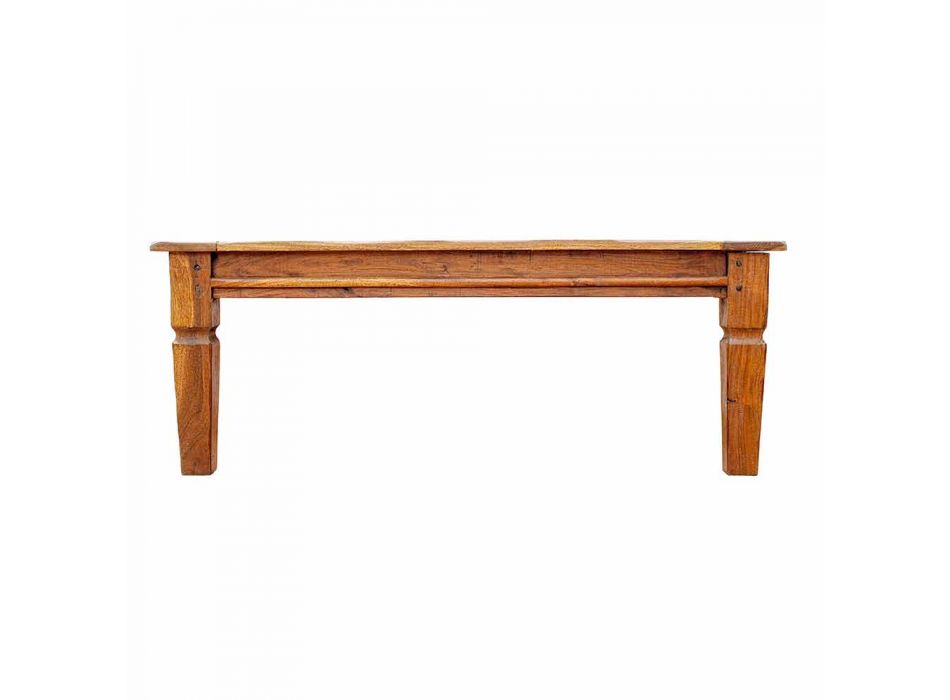 Solid Acacia Wood Coffee Table Homemotion Classic Design - Remo Viadurini