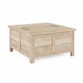 Homemotion Coffee Table in Mango Wood with Container - Mixo