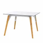 Coffee Table in Wood and Hpl Various Colors 2 Sizes - Faz Wood by Vondom Viadurini