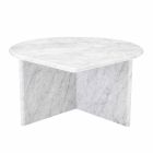 Coffee Table in White Carrara Marble Format of 3 Pieces - Marsala Viadurini