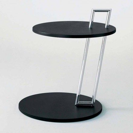 Coffee Table in Black Lacquered Mdf and Steel Made in Italy - Sestante Viadurini