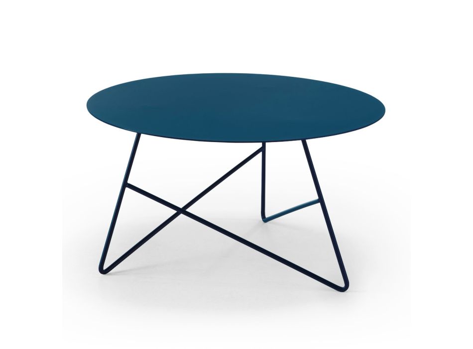 Coffee Table in Colored Metal and 3 Sizes, Made in Italy - Magali Viadurini