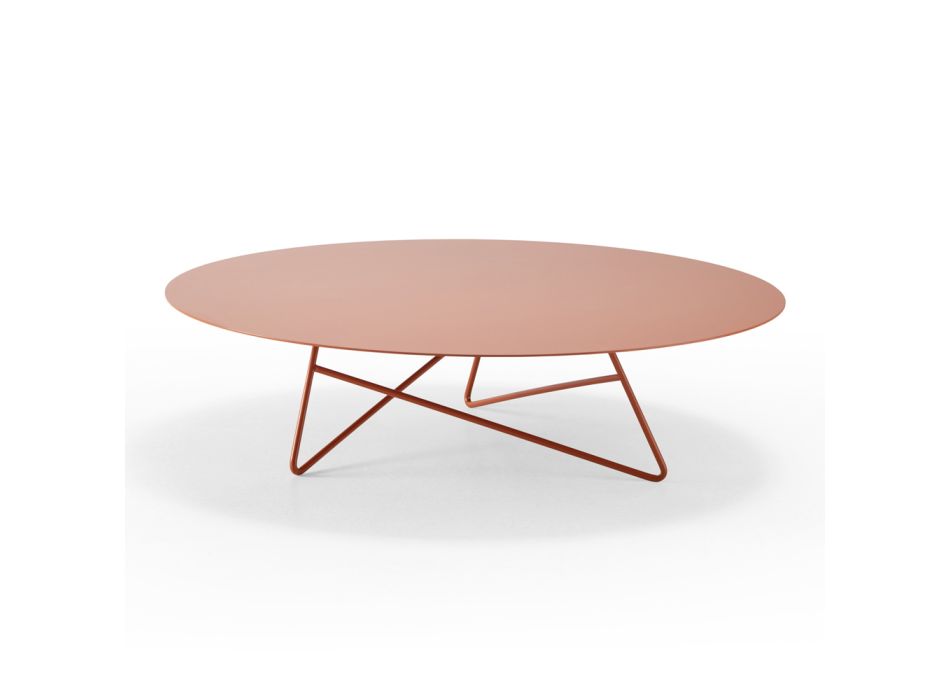 Coffee Table in Colored Metal and 3 Sizes, Made in Italy - Magali Viadurini