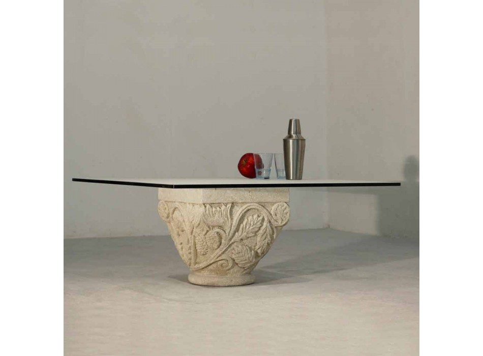 Classic style stone and crystal coffee table Mytros Viadurini