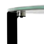 Glass Coffee Table with Steel Base Made in Italy - Aspira Viadurini