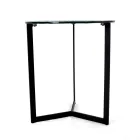 Glass Coffee Table with Steel Base Made in Italy - Aspira Viadurini