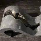 Tempered Glass Coffee Table with Fossil Stone Base - Jordan Viadurini