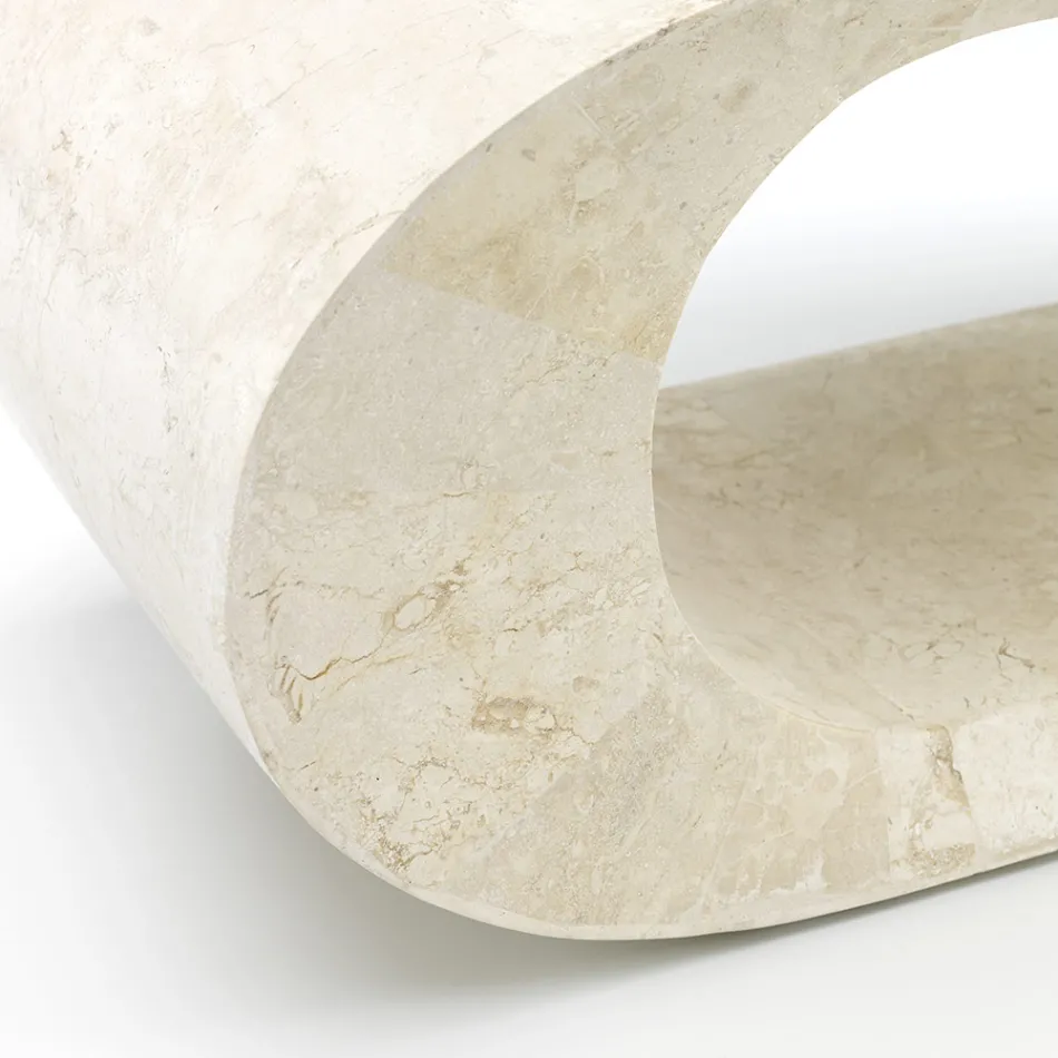 Fossil Stone Coffee Table / TV Stand - Jasper Viadurini