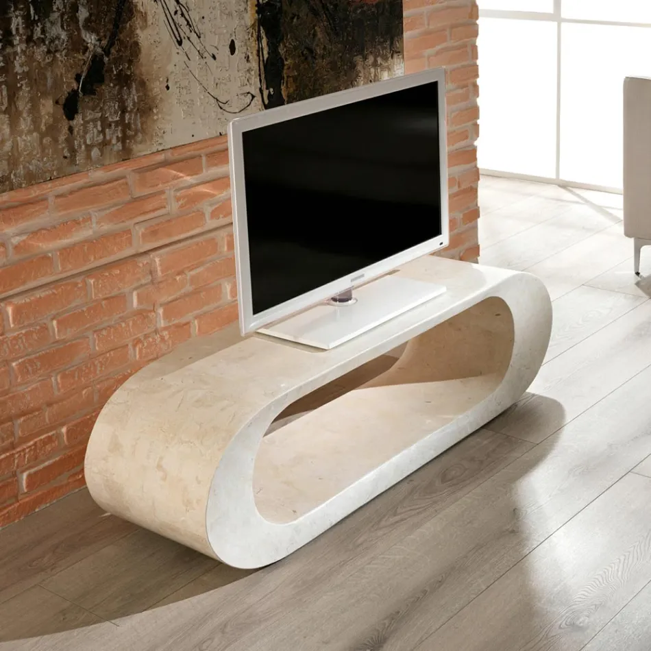 Fossil Stone Coffee Table / TV Stand - Jasper Viadurini