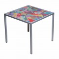 Modern 50x50cm coffee table in Nina metal, made in Italy