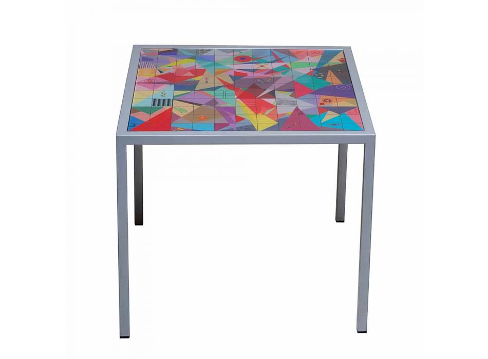 Modern 50x50cm coffee table in Nina metal, made in Italy Viadurini