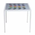 Modern 50x50cm coffee table in Nina metal, made in Italy Viadurini