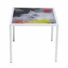 Modern 50x50cm coffee table in Nina metal, made in Italy Viadurini